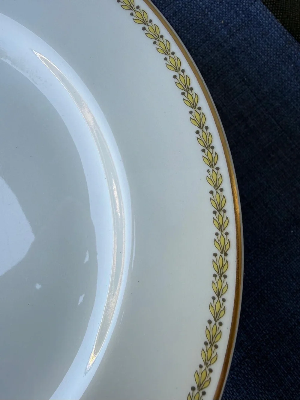 Set of 7 Antique Haviland Limoges France Dinner Plates – Gold Trim – 8” (20 cm)